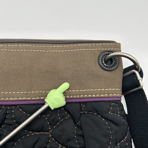 VTG FOSSIL Key-Per ZB4422 Quilted Floral Crossbody Bag Canvas Trim 10" - Picture 16 of 16